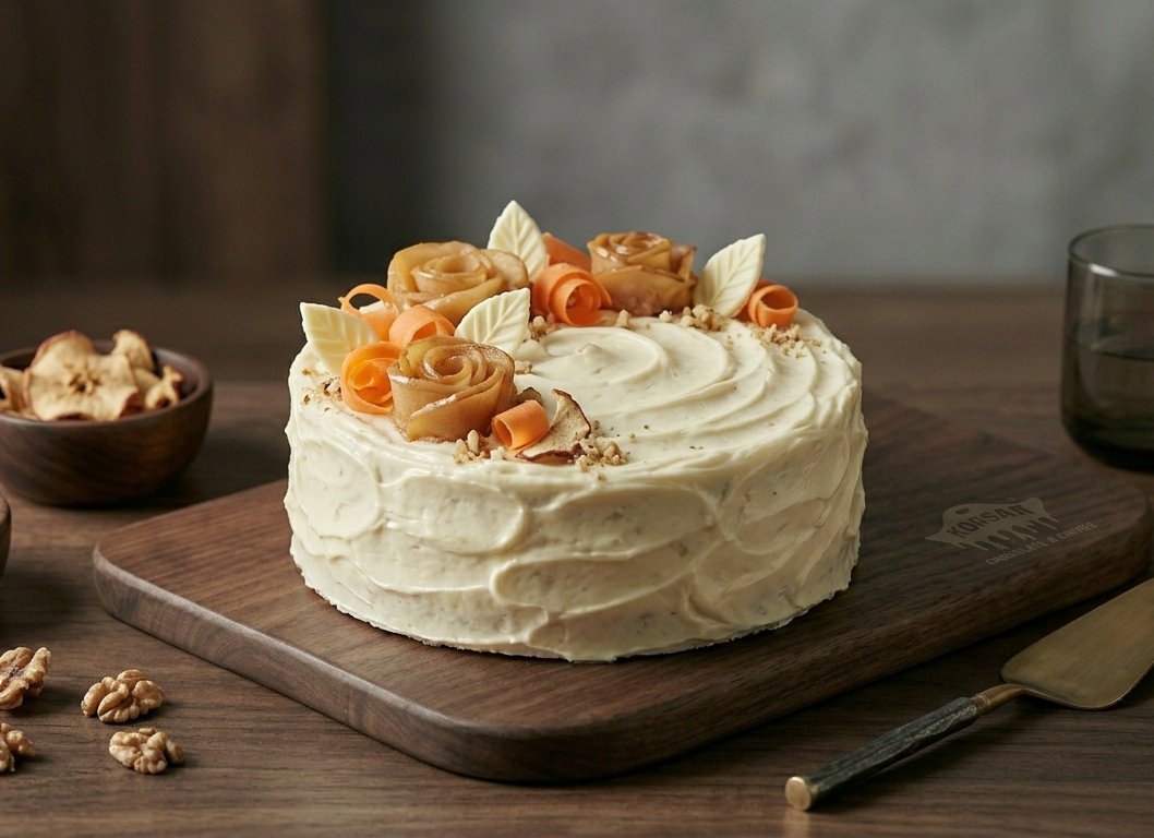 Beyaz Çikolatalı Elmalı Havuçlu Kek